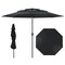 10 ft Garden Umbrella with 3-Tier Vented Design and Tilt Adjustment